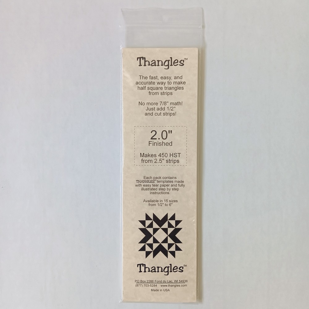 Thangles 2.0" Finished Paper Templates ~39 Sheets