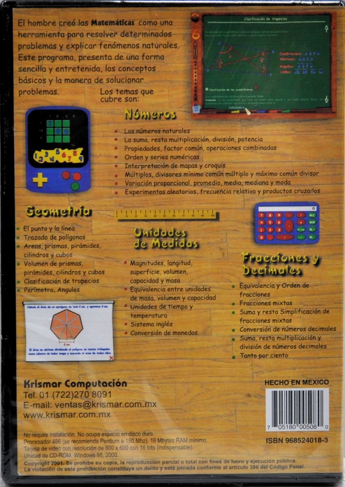 Matematicas - NEW CD-ROM - 2001 - Spanish - Mexico