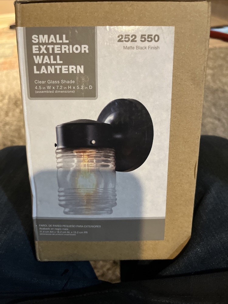 Small Exterior Wall Lantern 252 550 Matte Black Finish
