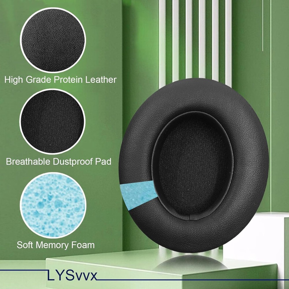 Studio 3 Ear Pads - Replacement Earpads for Beats Studio3 and 2 Black