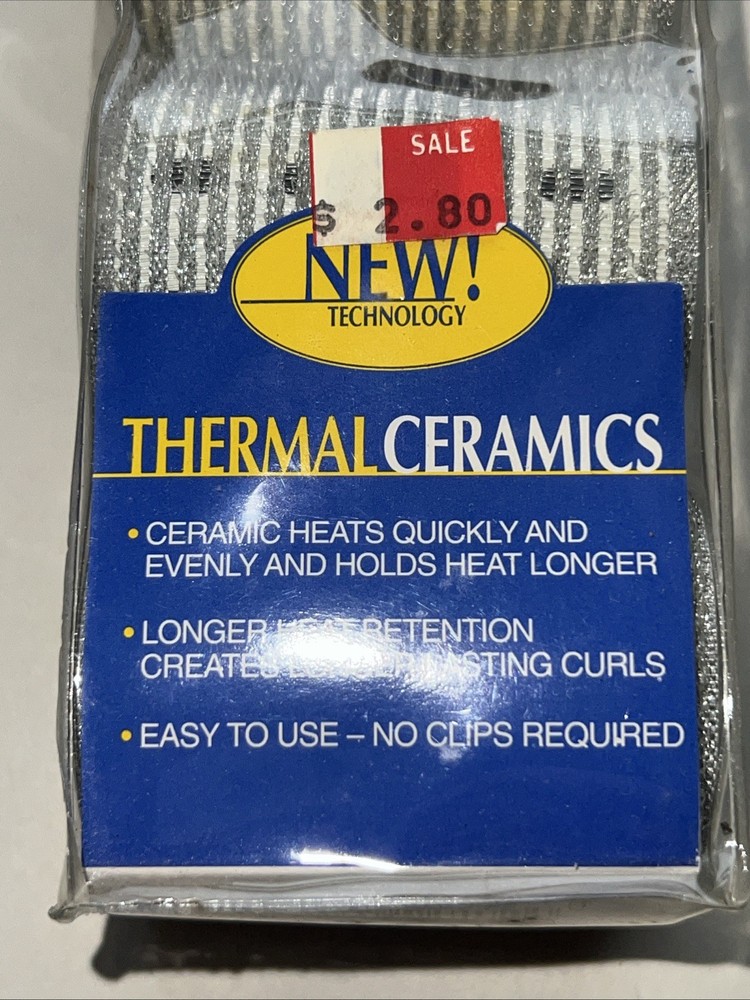 Vintage Conair Thermal Ceramic Rollers Extra Large 4-Pack No Clips Needed New