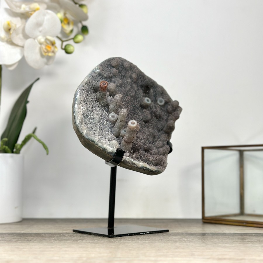 Rare Quartz Druzy & Jasper Stalactite Formation. MWS2842