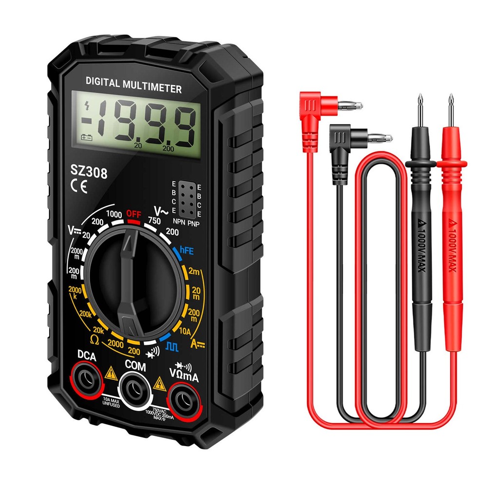 LCD Multimeter with Square Wave for AC DC Voltage Current and Transistor Test
