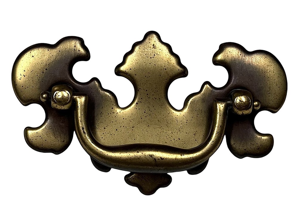 Chippendale Colonial Drawer Pulls Handles Batwing Metal Hardware 9 Total