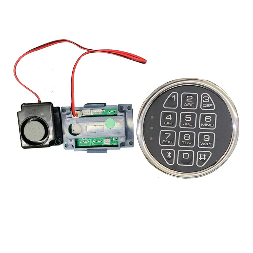 Gun Safe Lock Replacement,Chrome Keypad Electronic Safe Lock with Solenoid Lock
