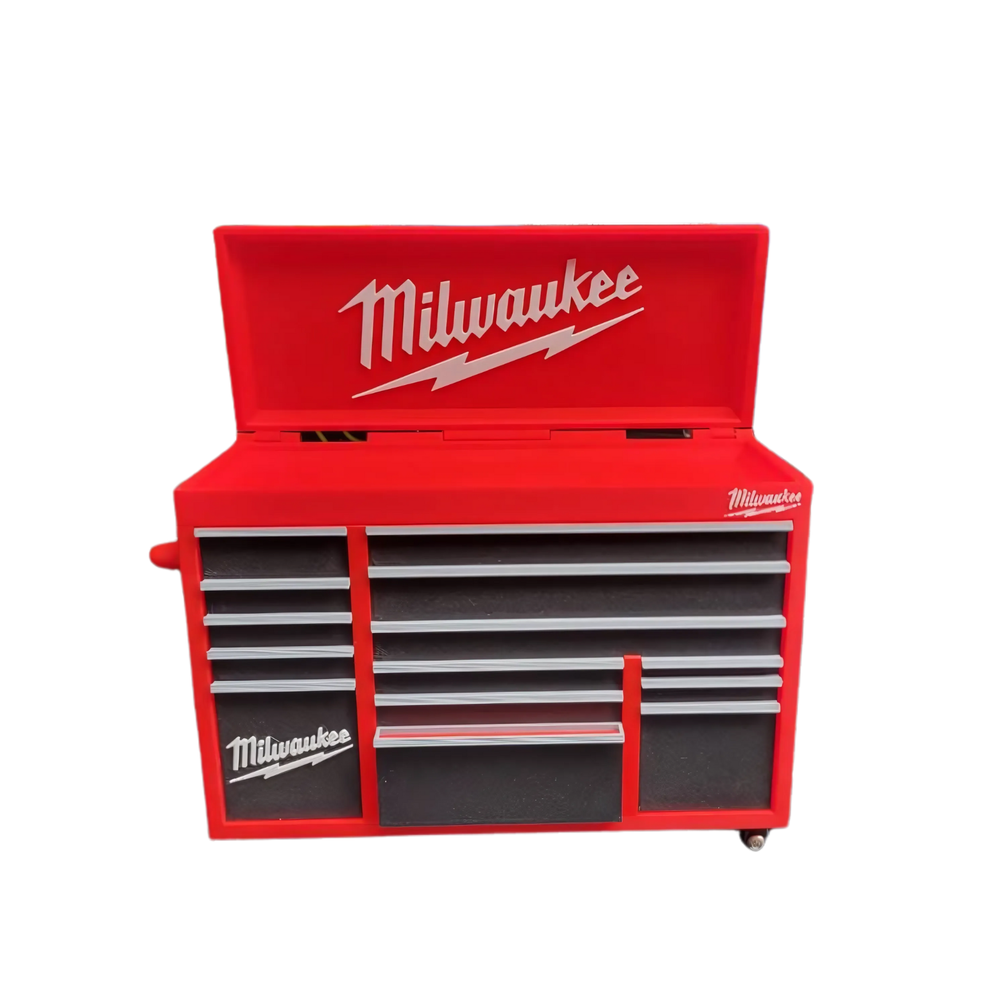 Mini Milwaukee Desk Tool Chest w/ Lid | Perfect Gift for Dad