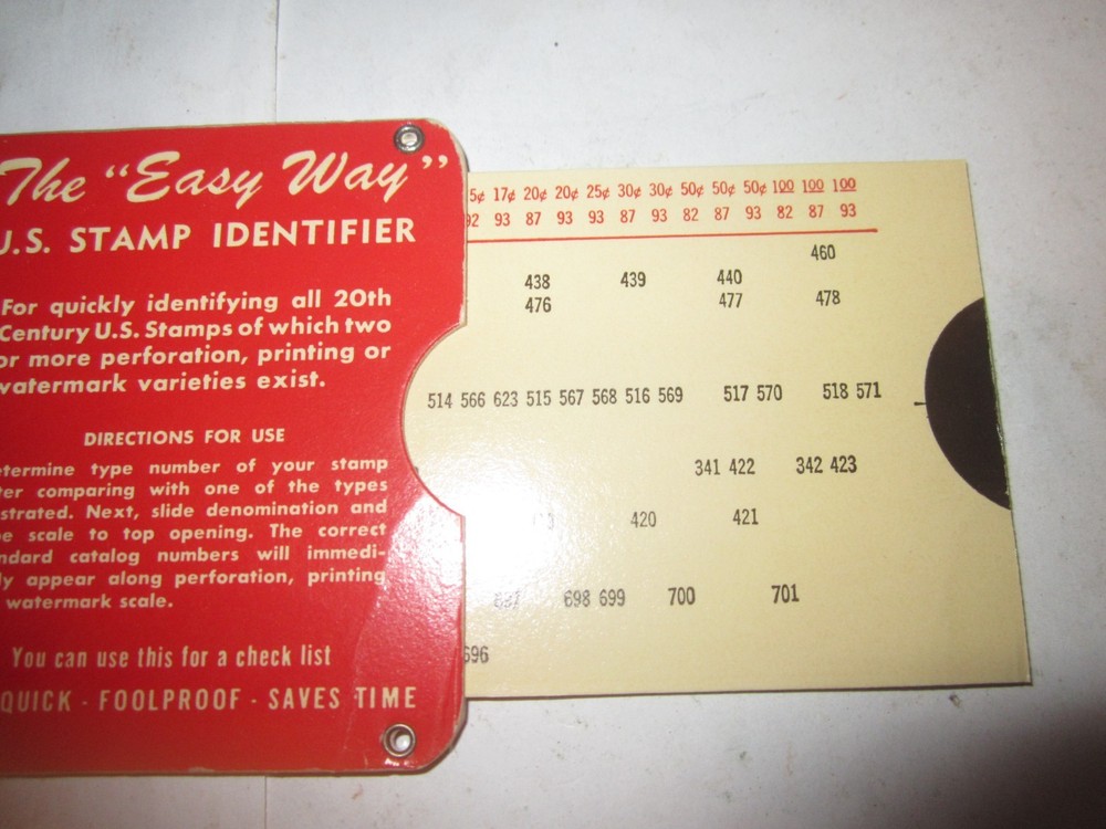 Ca. 1950s "The Easy Way" U.S. Stamp Identifier - C.B. Charmats