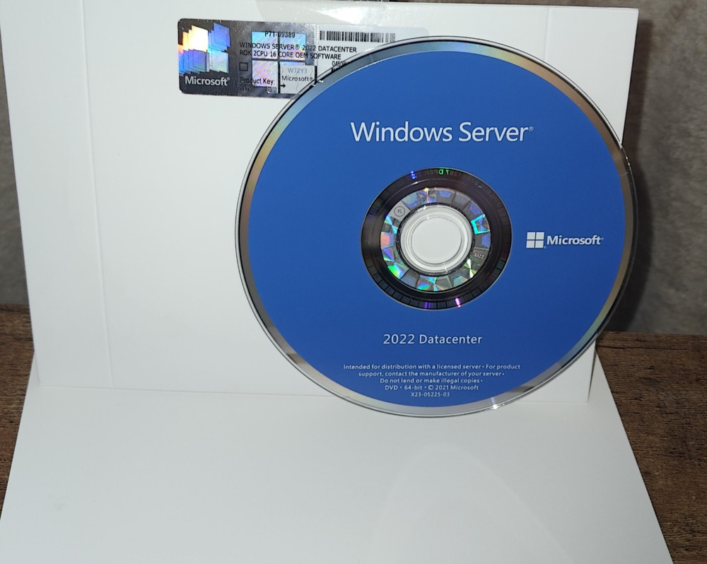 Microsoft Windows Server 2022 Datacenter - 16 Core License - OEM Official (INTL)
