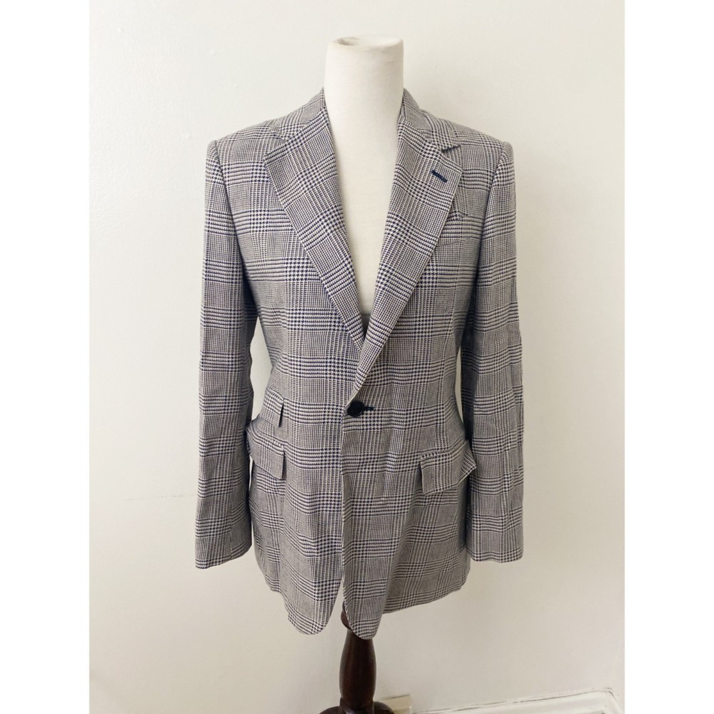 Ralph Lauren Collection Houndstooth Blazer Jacket Size 8