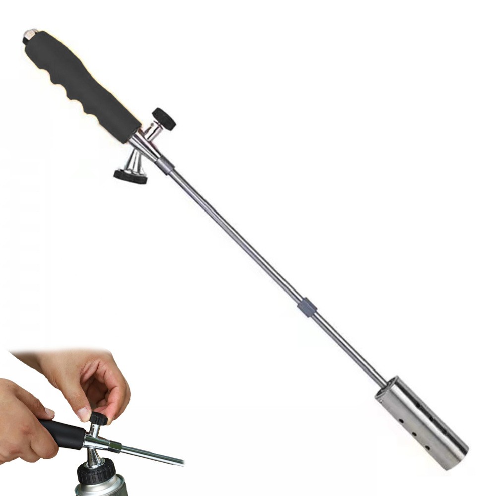 Detachable Long Arm Weed Torch Propane Burner Terminator Flame Control Valve US