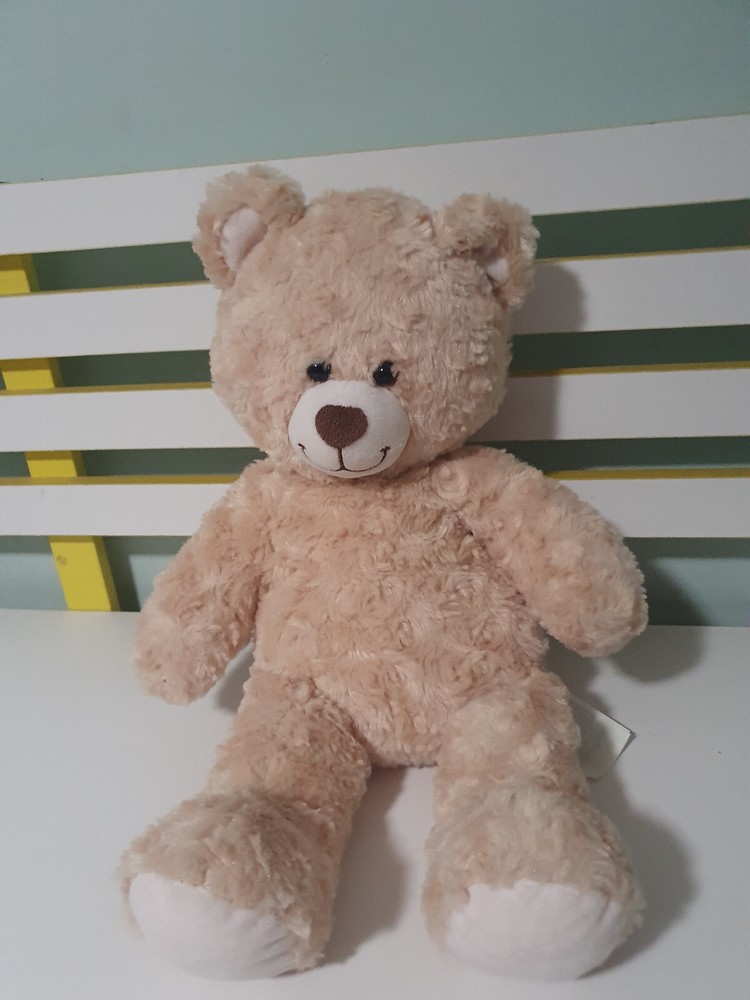 BUILD A BEAR BROWN BUTTON EYES 40CM CURLY MOUTH 2020