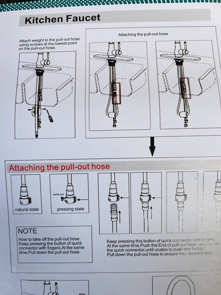 🔥 Sanitary Wares • Single Hole Pull Down Kitchen Faucet Spray • Chrome Silver