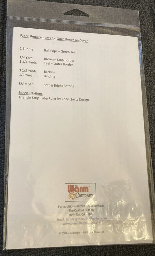 Rare The Quilted Button Presents FracTureD ImAge Quilt 2009 pattern only