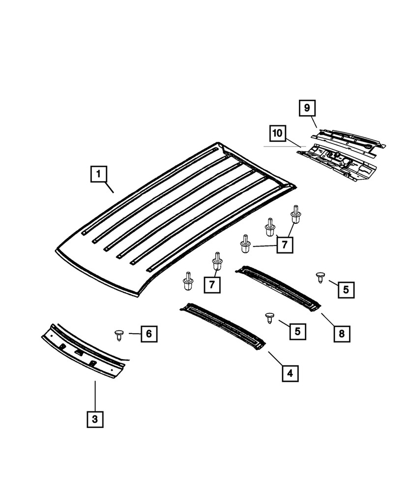 Genuine Mopar Roof Bow 55360767AA