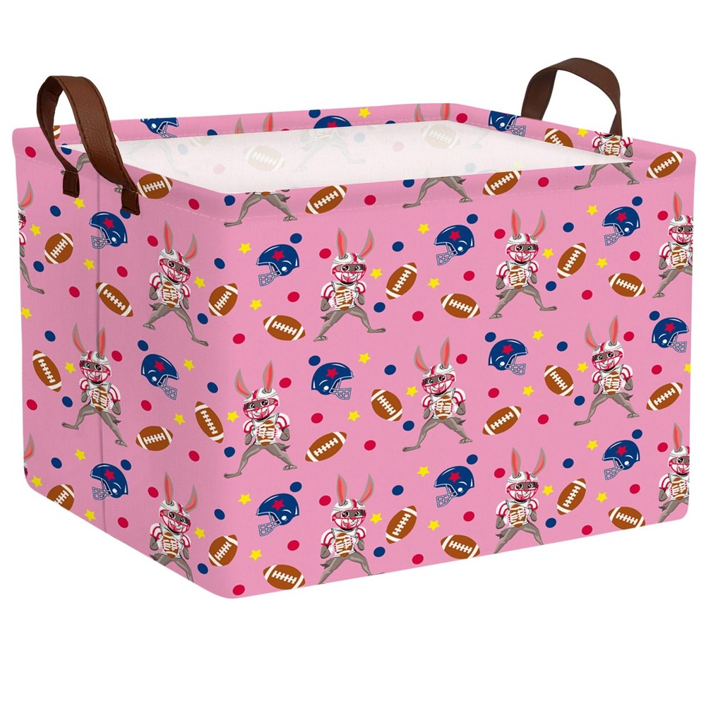 ASKETAM Large Cute Easter Basket for Kid Empty Gift Baby Rectangle Storage Bi...