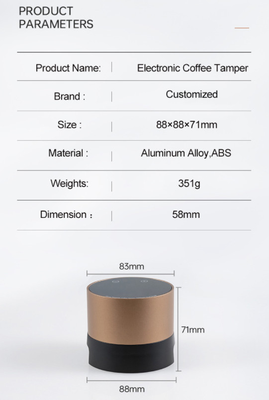 58mm Electric Automatic Coffee Tamper Espresso Tamper Flat Tamper Machine Cafe