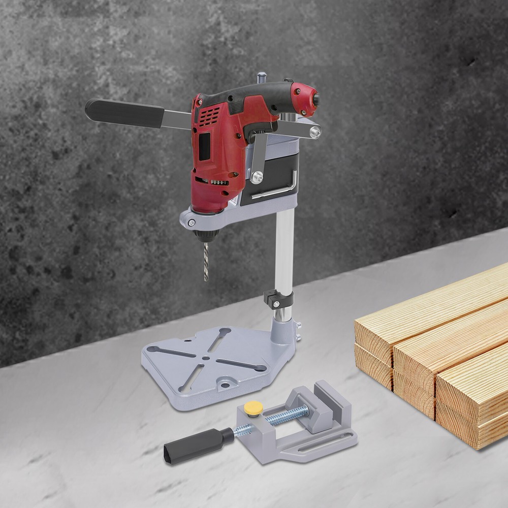 Adjustable Single-Hole Drill Press Stand for Precision Drilling & Stability
