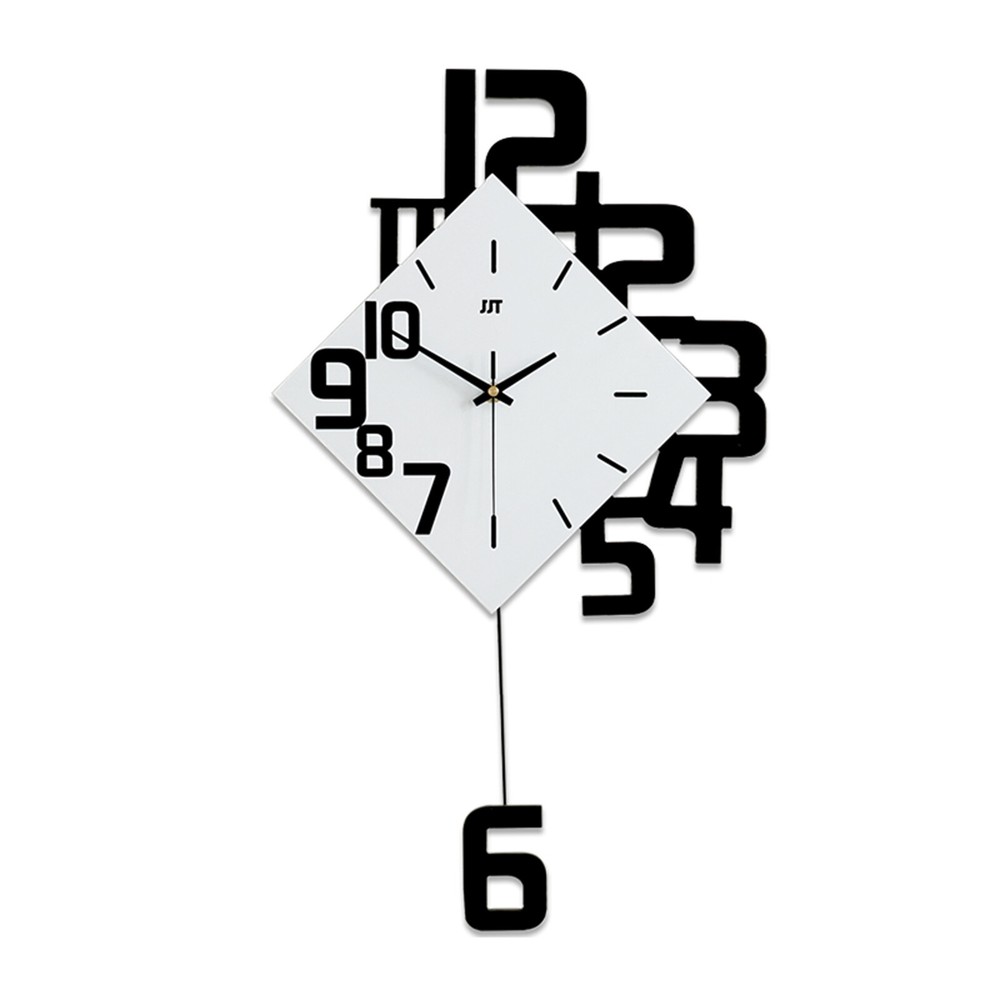 Modern Style Swing Wall Clock Circular Pendulum Clock Study Living RoomDecoraton