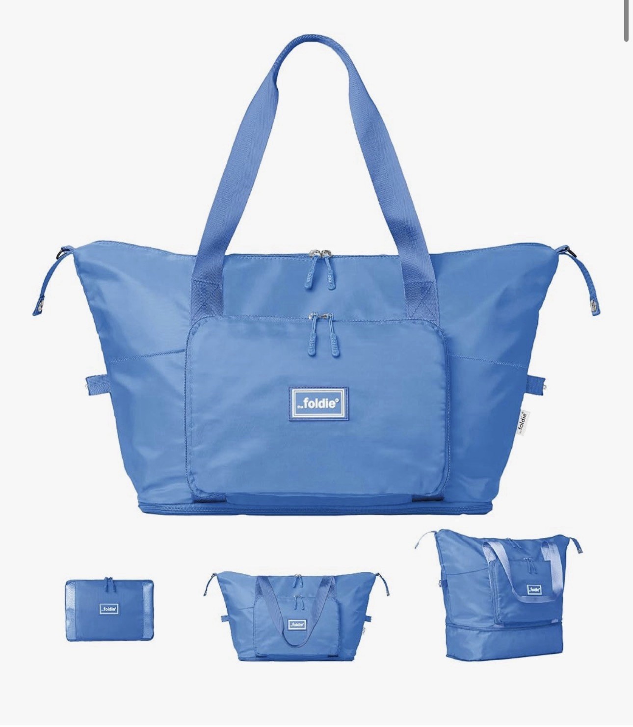 The Foldie® 4.0 Travel Duffle - Water Resistant - Expandable Bottom - Azure