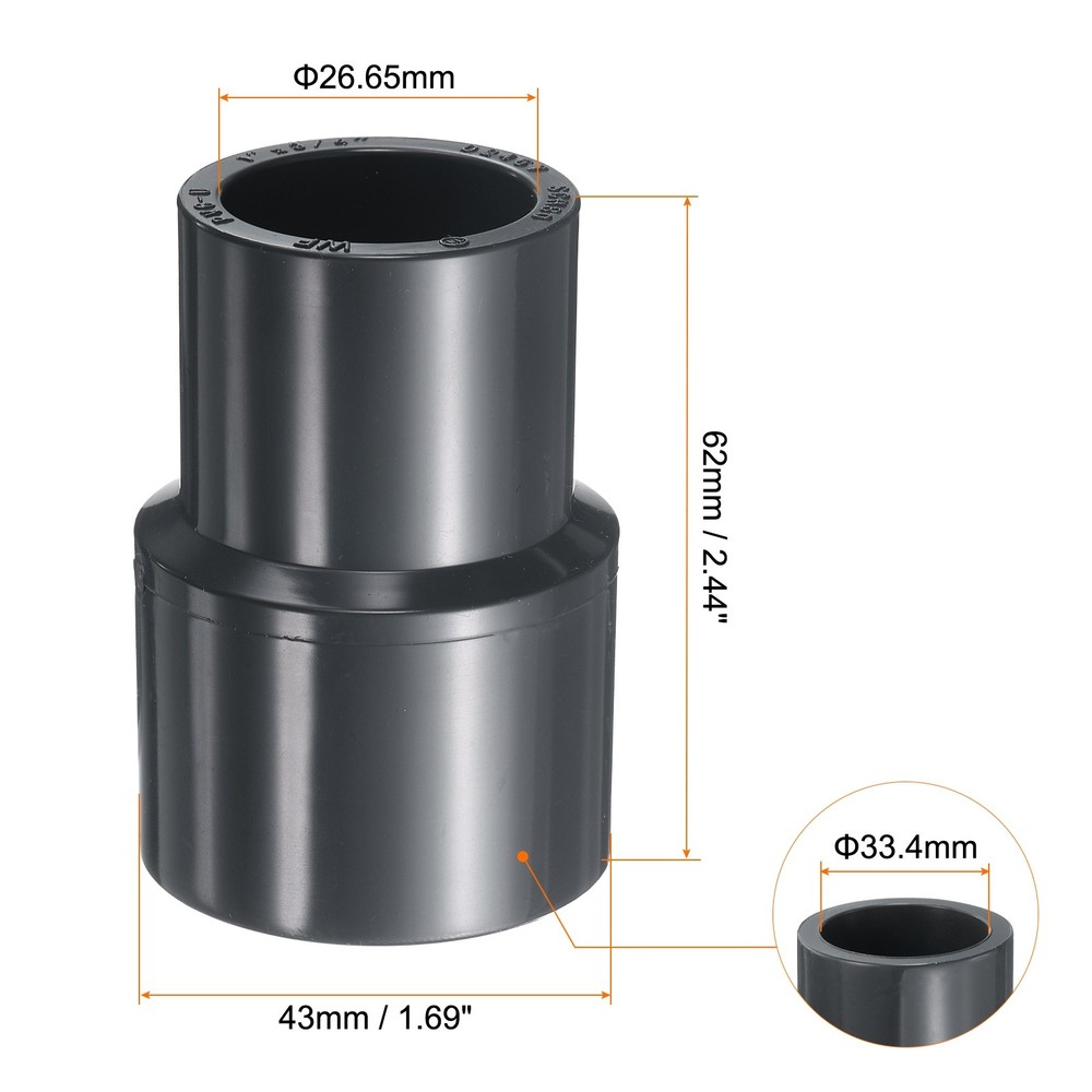 3pcs Reduce Coupling 1 x 3/4" Increaser/Reducer Coupling Pipe Fitting