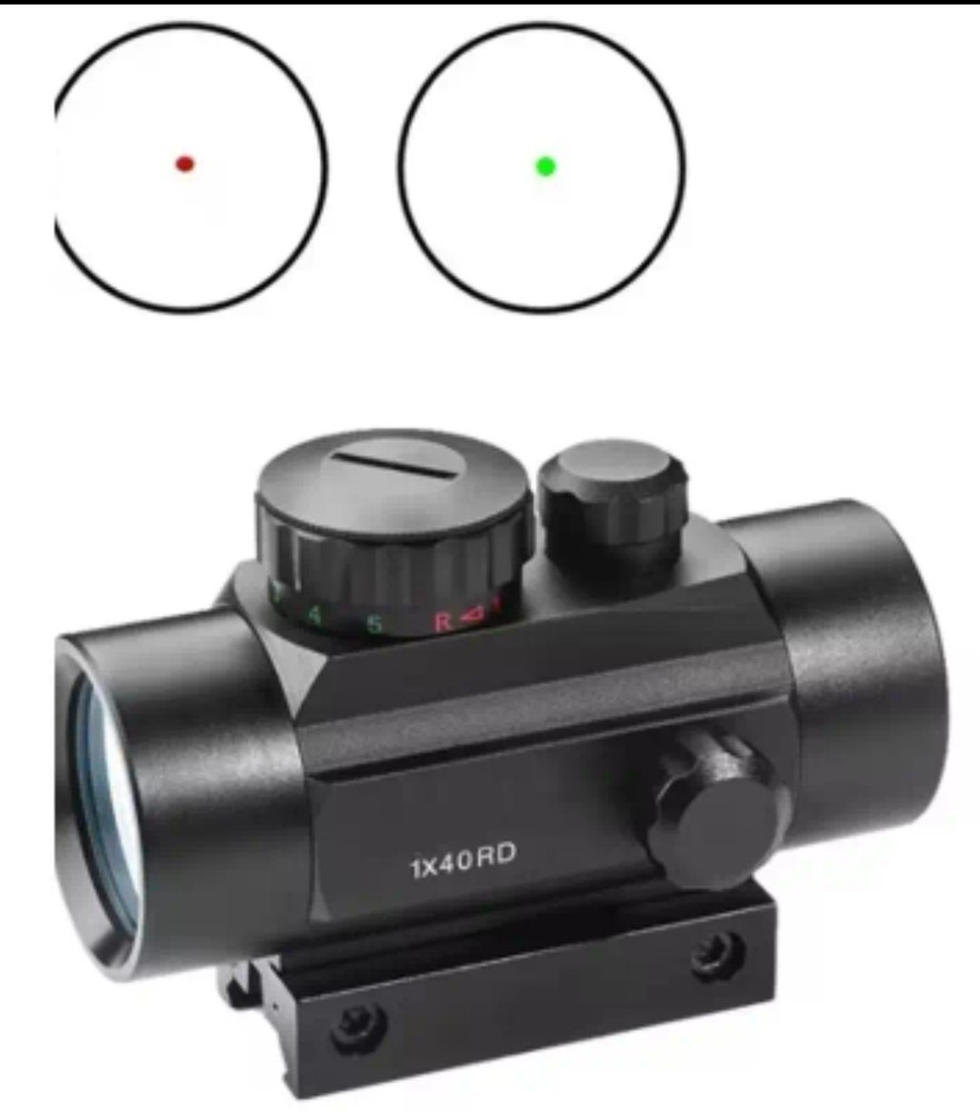 1X40 Red Green Dot Sight Riflescope