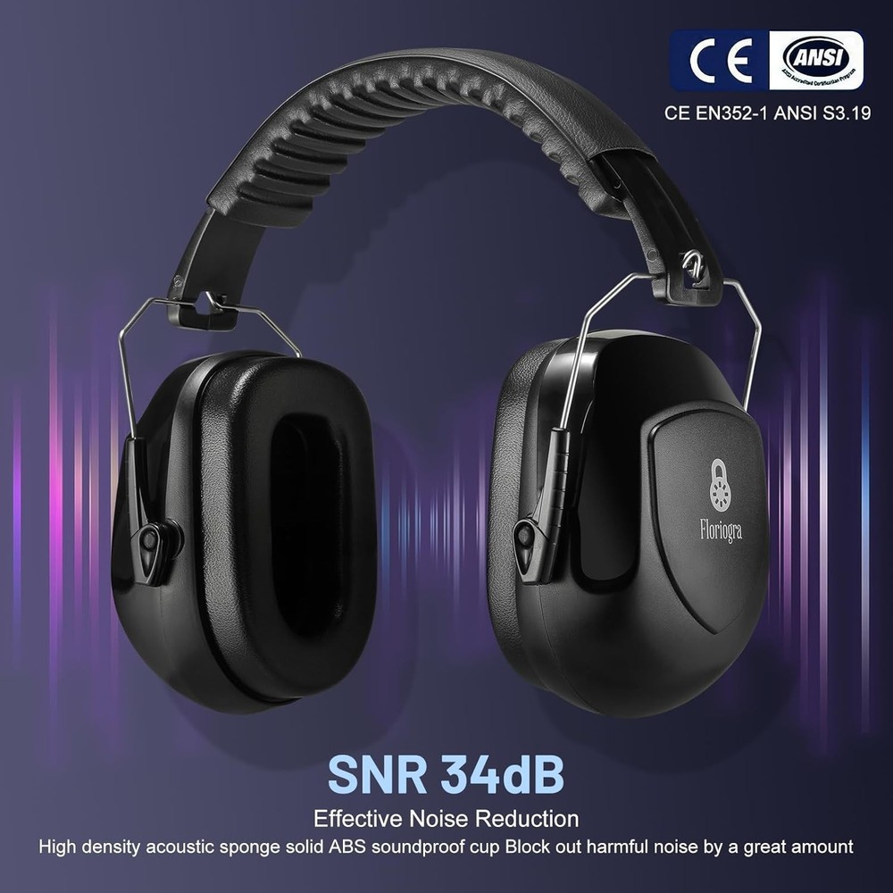 3 Pack Ear Protection For Shooting, 3 Pack, 3 Pack-black&black&black