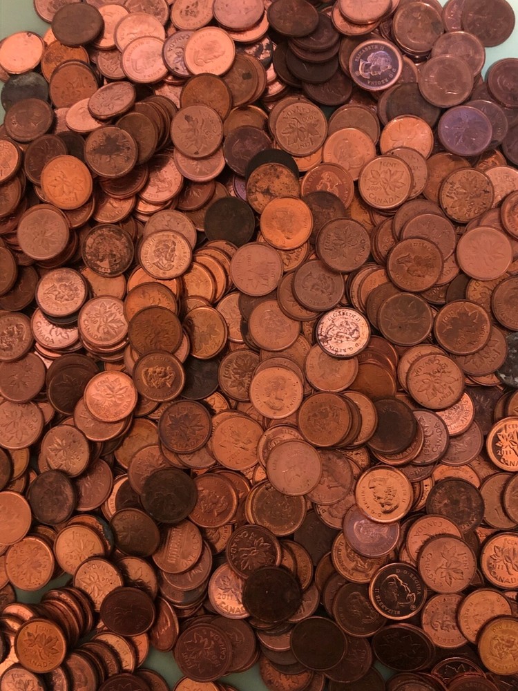 1000 pcs. Canada Pennies 1997-2012 - Circulated - 🇨🇦