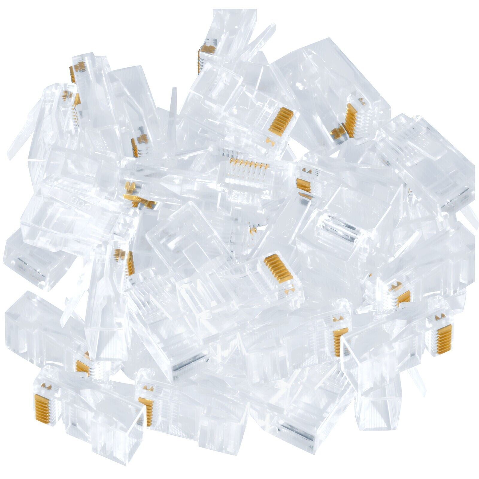 100pcs RJ45 Modular Plug Network Cable LAN Connector Plug End 8P8C CAT5 CAT5E