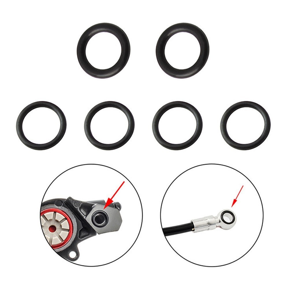 Practical Bike O-Ring 6pcs/set Accessories Black Caliper Five-wire Body