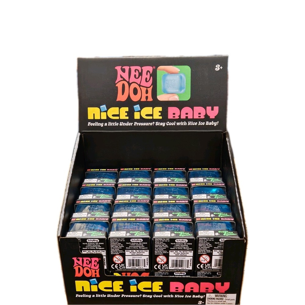 NeeDoh Nice Ice Baby Sensory Squish Cube Super Solid Stress Toy,Partial Case 32