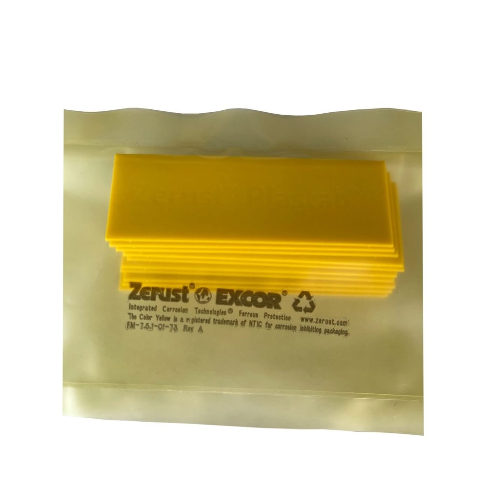 Plastabs with Zerust Rust Prevention and Protection 1" x 3" - Medium, Yellow