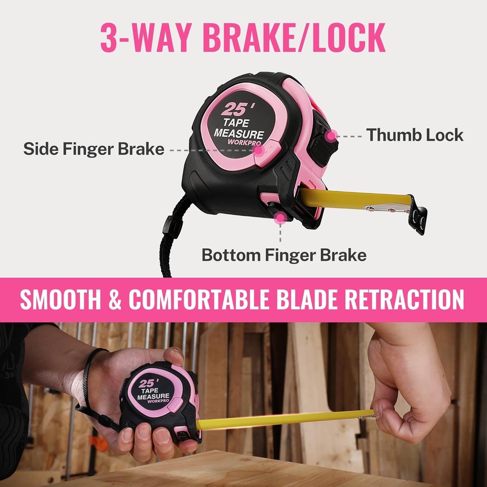 Tape Measure Retractable Compact Magnetic Hook Accuracy Tool