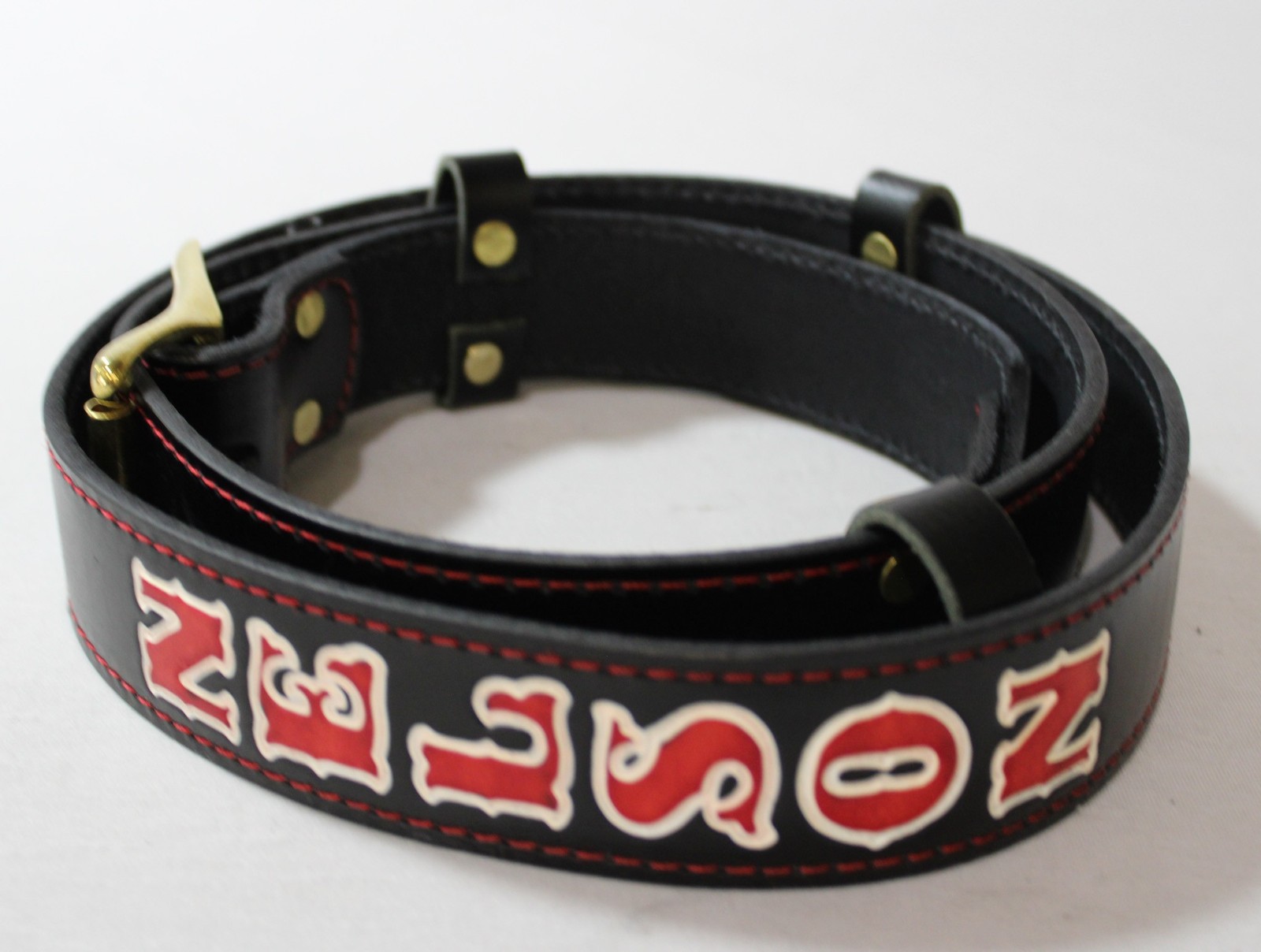 Fully Involved Leather Unisex Leather Radio Strap AC2 Black Size XS (54"-60")