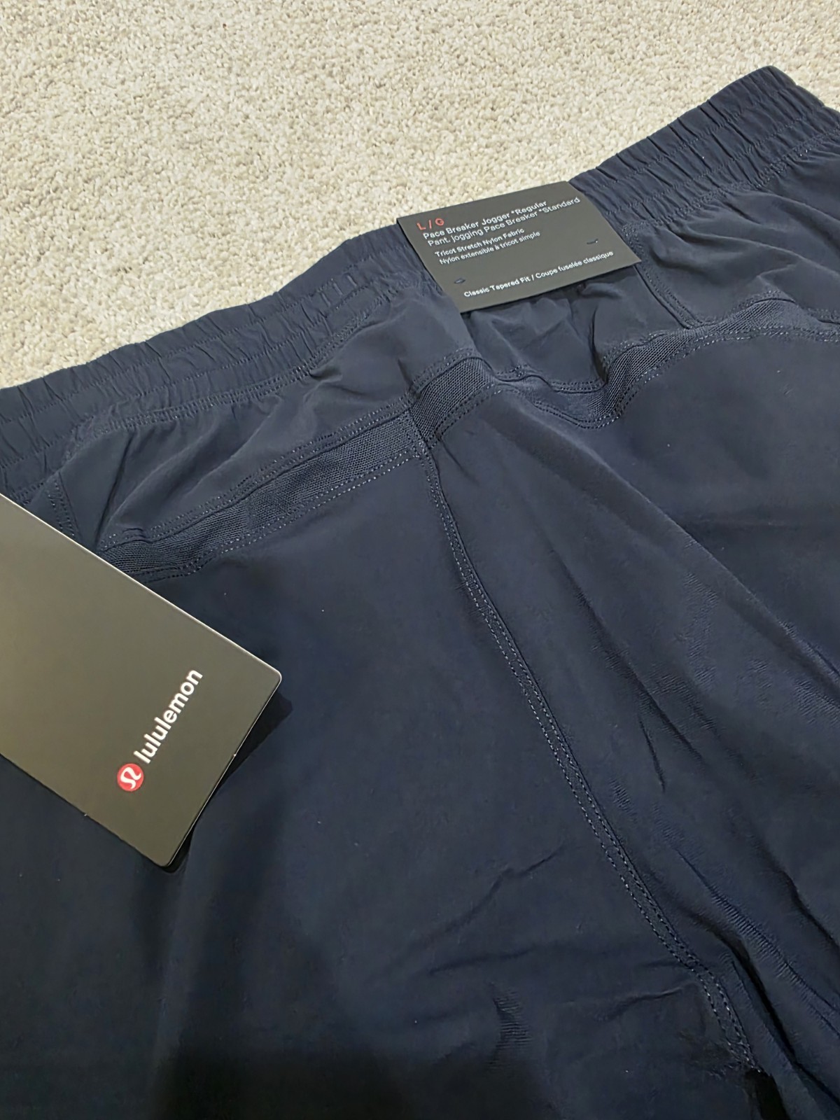 lululemon Pace Breaker Jogger Regular Size L Color True Navy