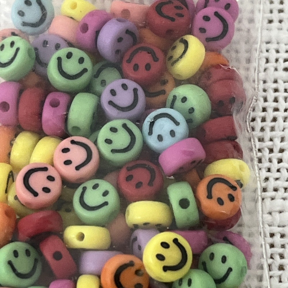 Go Create Rainbow Beads ,Smiley Face Multi Color Beads,Flower Beads