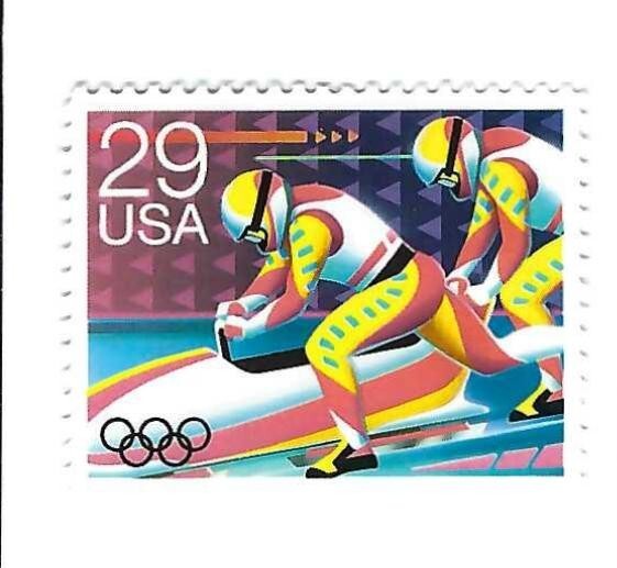 STAMP US SCOTT 2615 "Winter Olympics-Bobsledding" 29 CENT 1992 MNH