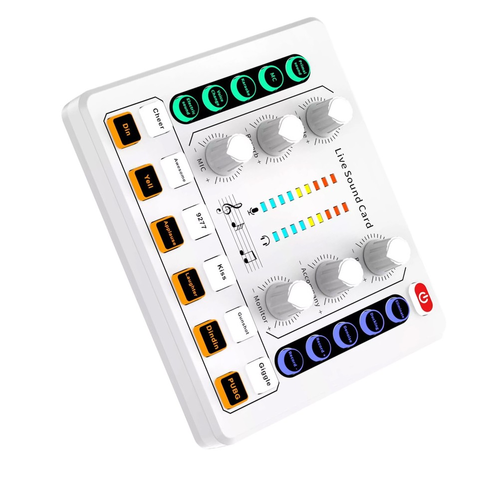 M8 Sound Card Live Streaming Interface External USB Live Broadcast Microphone