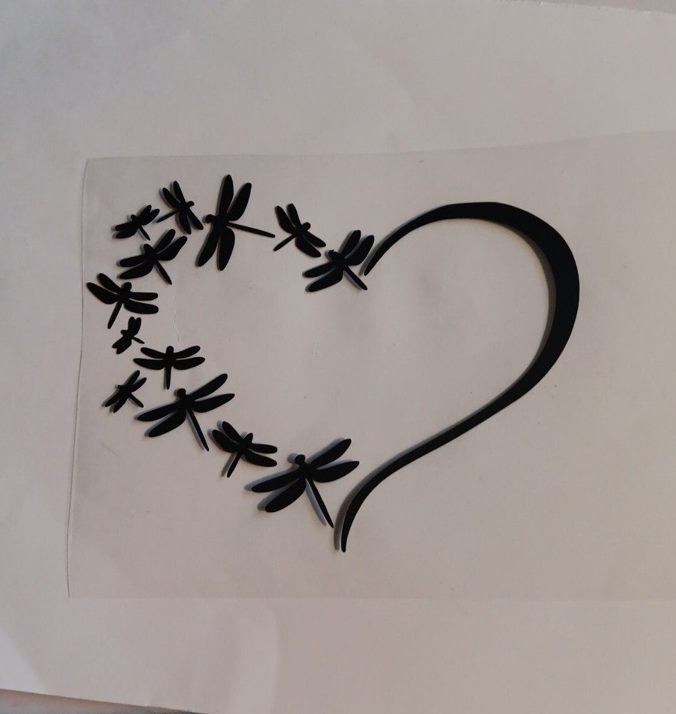 Dragonfly Heart Decal