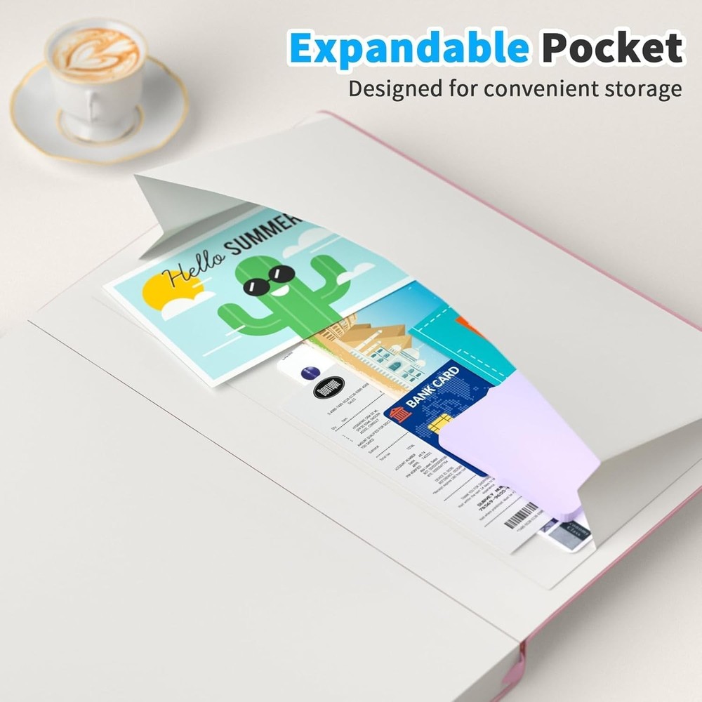 Oucaru Lined Journal Notebook, 2 Pack, 180 Pages, 2 Black &