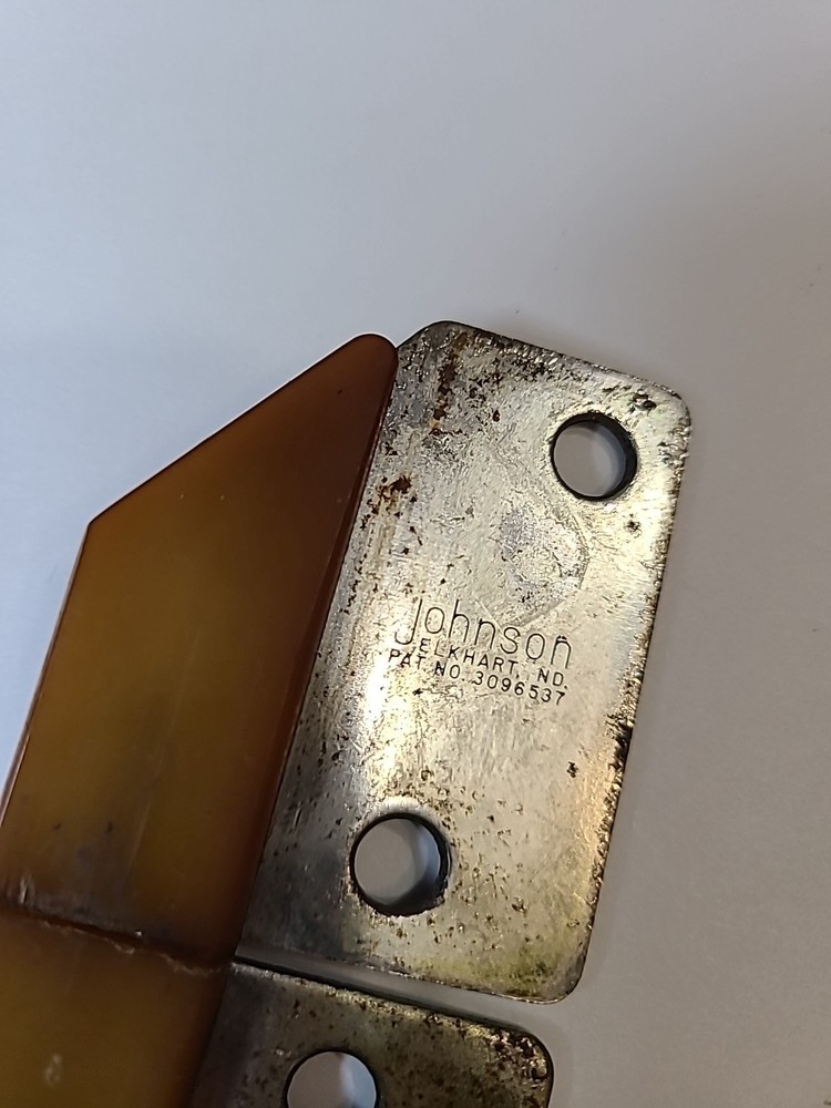 Vintage Set Of Johnson Hinges With Bakelite 1961