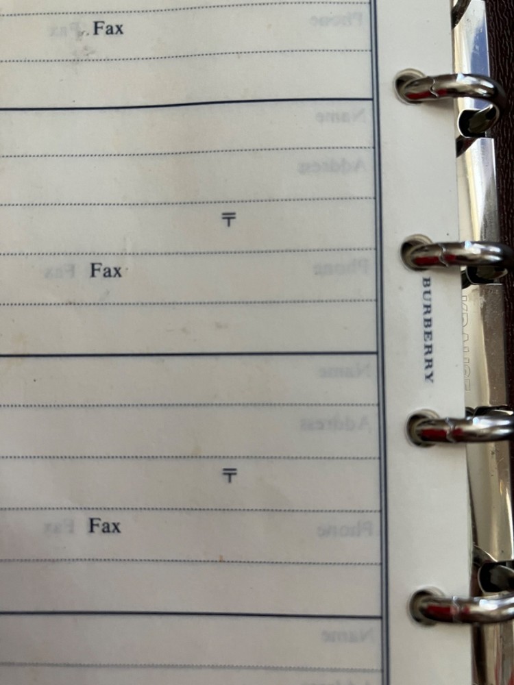 burberry schedule day planner - leather