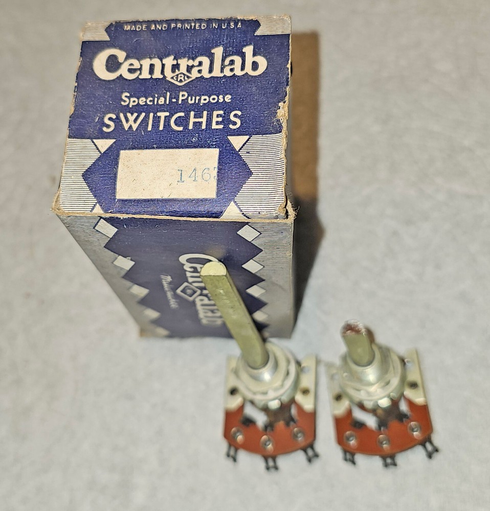 CENTRALAB 1463 Rotary Switches - 1 pole/2 position