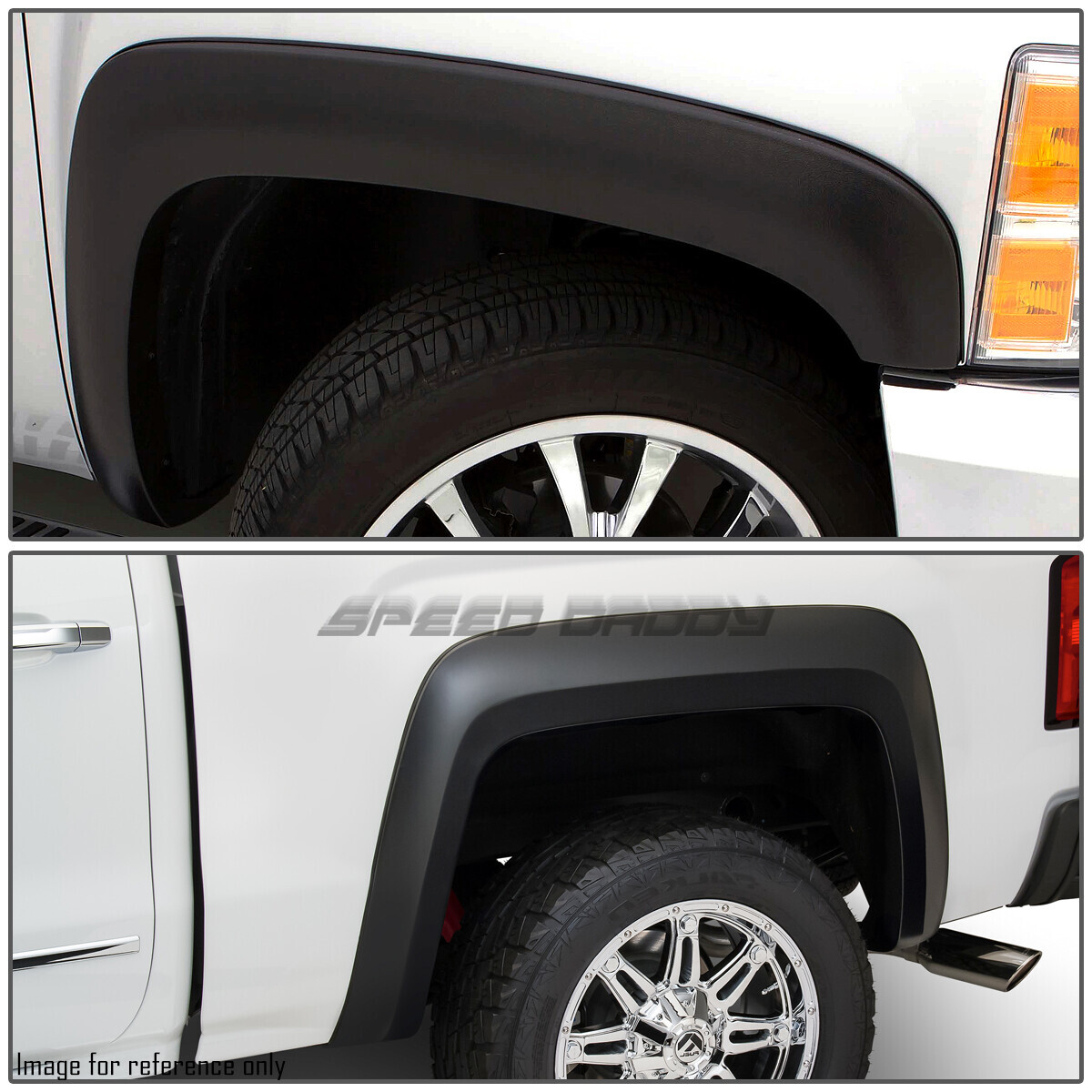 [4PCS] FOR 99-07 SILVERADO SIERRA PAINTABLE BLACK OE STYLE WHEEL FENDER FLARES