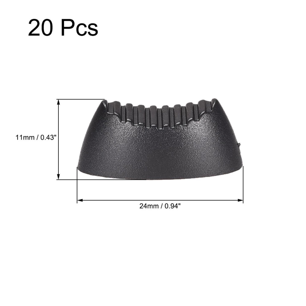 Console Mixer Slider Fader Knobs Replacement for Potentiometer Black 20pcs