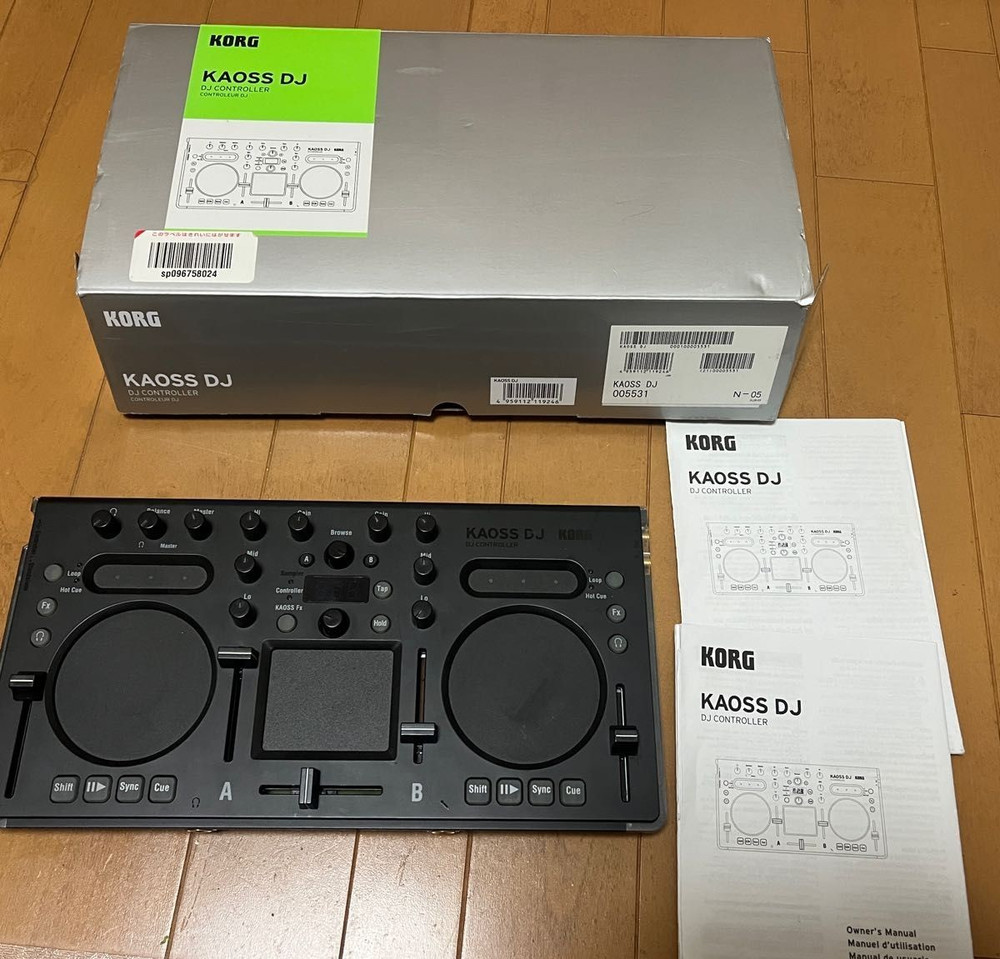 KORG KAOSS DJ Controller Built-in Effects Pad Compact Tested Used w/ Cable