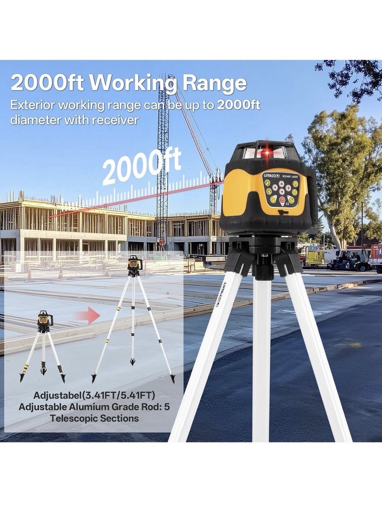 Self-Leveling Rotary Laser Level Kit
