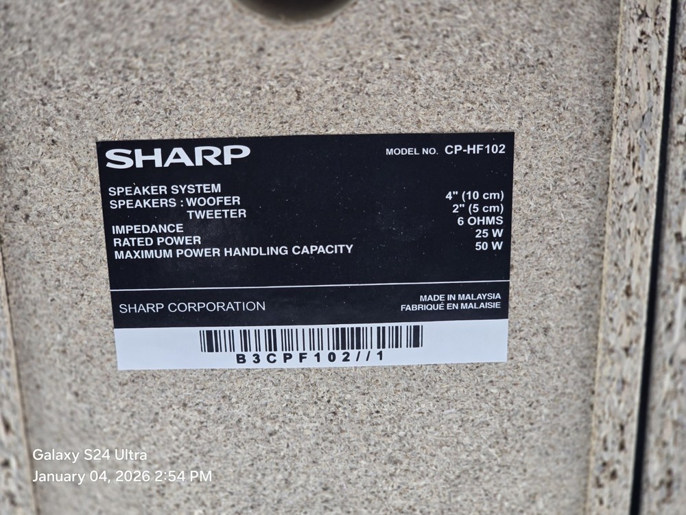 Sharp XL-HF102B Hi-Fi Bluetooth Component System CD Player Speakers W/ Remote