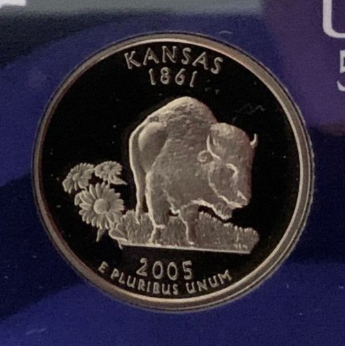 2005 S Proof Kansas Quarter Nice Deep Cameo