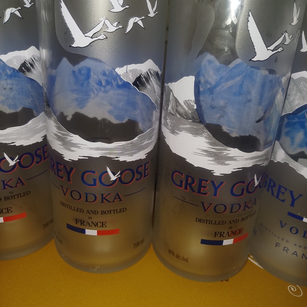 6 x Grey Goose Empty Bottles, 750ml