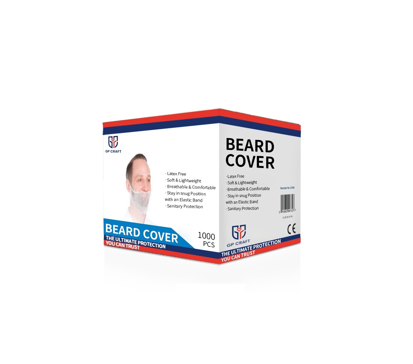 18" White Beard Covers Disposable Hair Nets Latex-Free - Clearance Stock